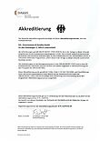 Akkreditierungsurkunde Seite 1